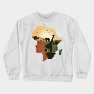 Feminist design for mother africa Crewneck Sweatshirt